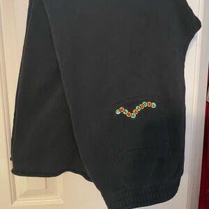 Teddy Fresh Caterpillar Black Straight Sweatpants